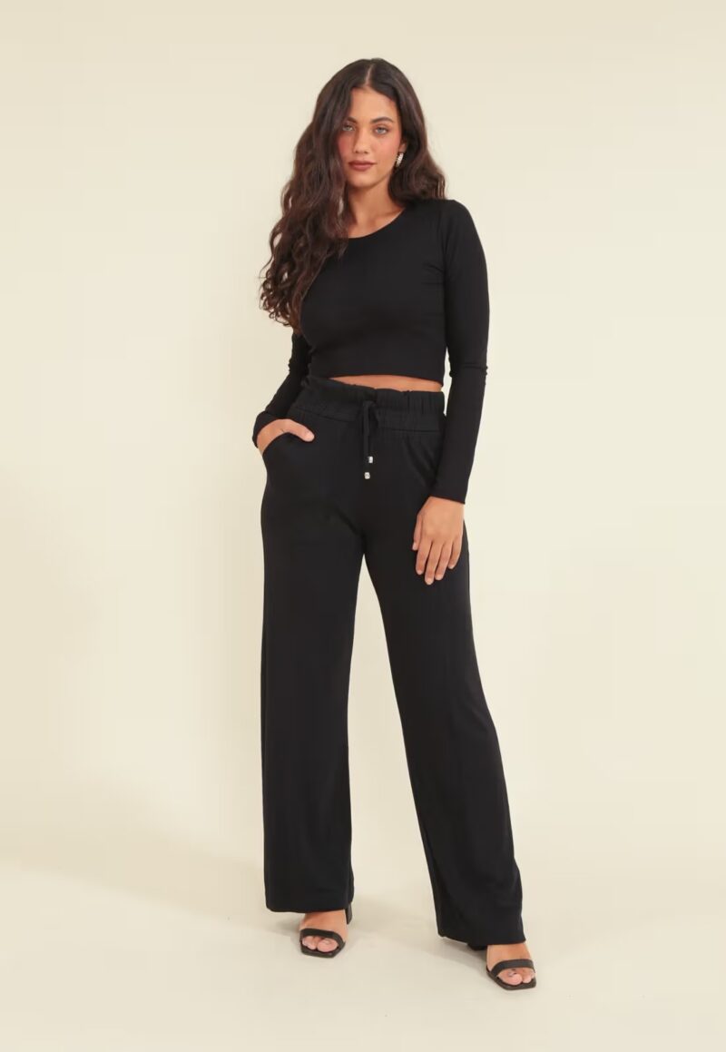CALÇA MOLETINHO WIDE LEG BOLSO - Image 2