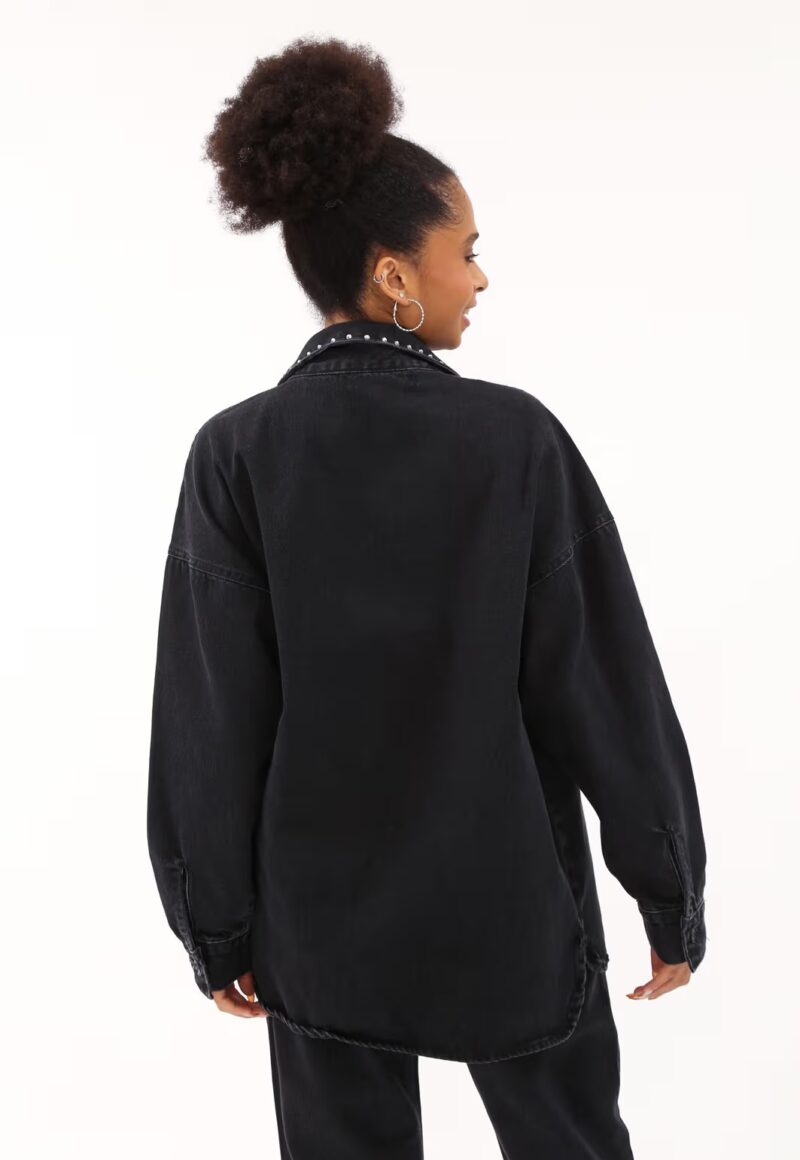 OVERSHIRT JEANS BLACK HOT FIX - Image 3